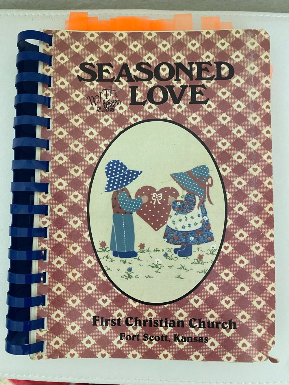 Vintage 90s Seasoned With Love Cookbook First Christian Church Fort Scott Kansas